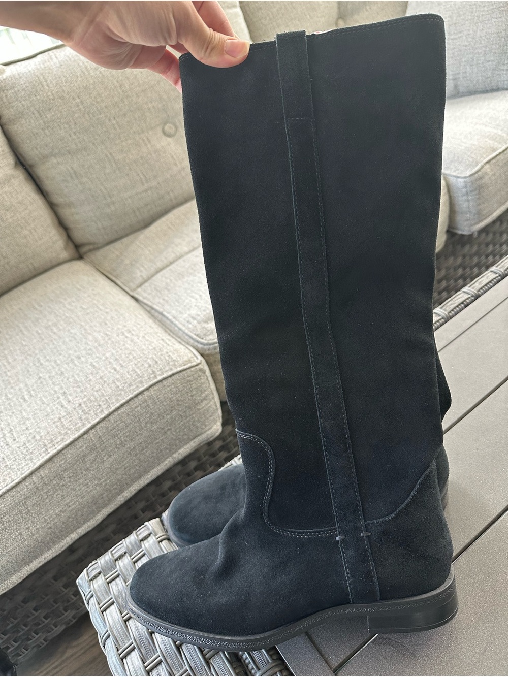 Blondo Waterproof Black Suede Knee-High Women's Boots